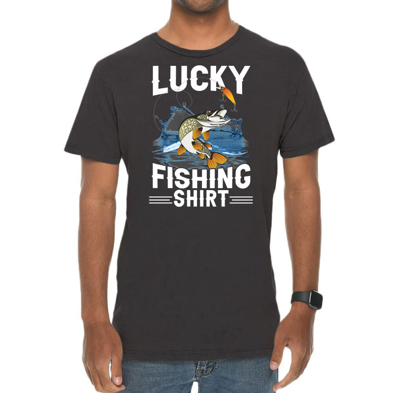 Lucky Fishing, Lucky Fishing Vintage, Lucky Fishing Art, Lucky Fishing Vintage T-Shirt by SHUTREI55 | Artistshot