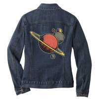 Retro Milky Way, Retro Milky Way Art, Retro Milky Way Vintage, Retro M Ladies Denim Jacket | Artistshot