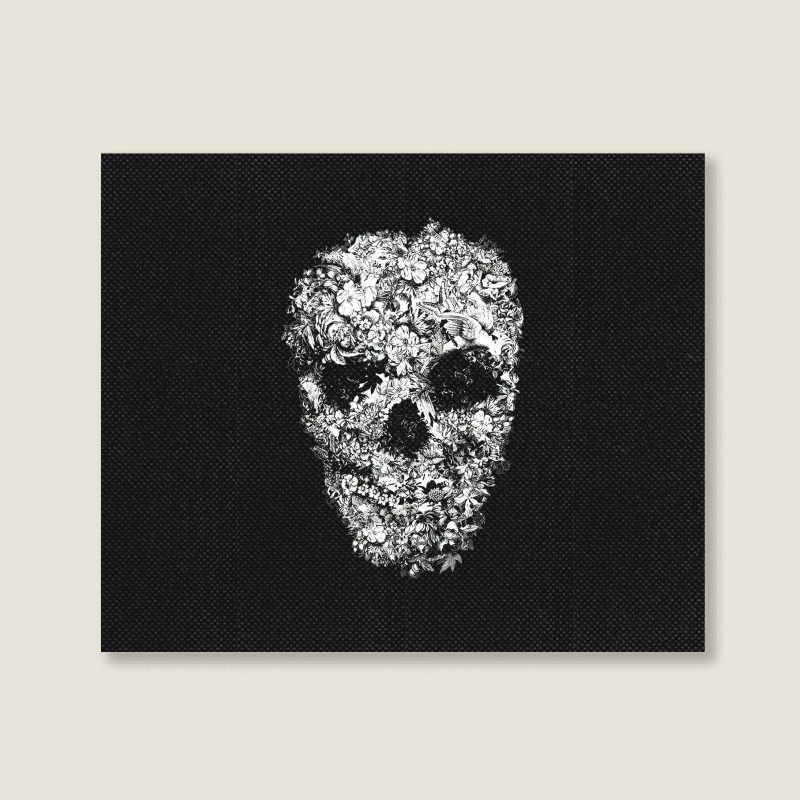 Skull Flower, Retro Floral, The Skull Flower, Skull Flower Vintage,  S Landscape Canvas Print | Artistshot