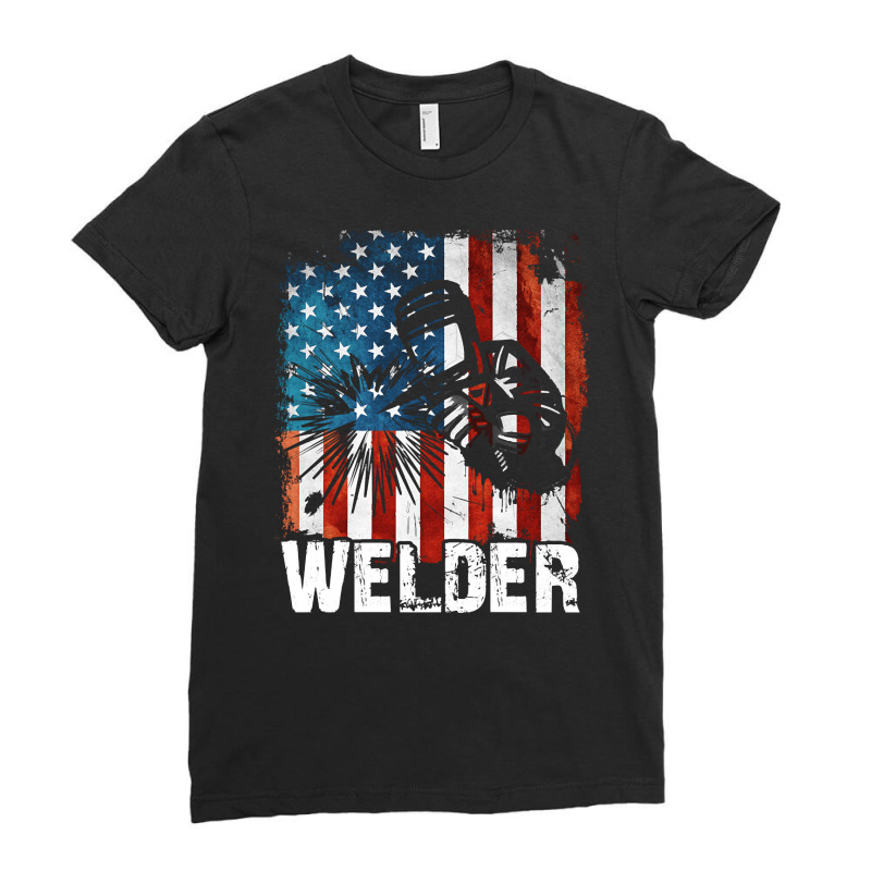 Welder Grunge Distressed, Welder Grunge Distressed Vintage, Welder Gru Ladies Fitted T-Shirt by cm-arts | Artistshot