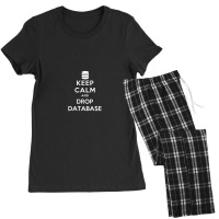 Keep Calm And Drop Database Women's Pajamas Set | Artistshot