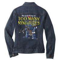 Wargaming, Roleplaying, Too Many Miniatures, Distressed T Shirt Ladies Denim Jacket | Artistshot