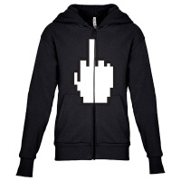 Digital Middle Finger, Digital Middle Finger Art, Digital Middle Finge Youth Zipper Hoodie | Artistshot