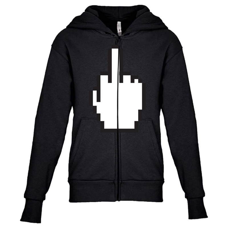 Digital Middle Finger, Digital Middle Finger Art, Digital Middle Finge Youth Zipper Hoodie by cm-arts | Artistshot