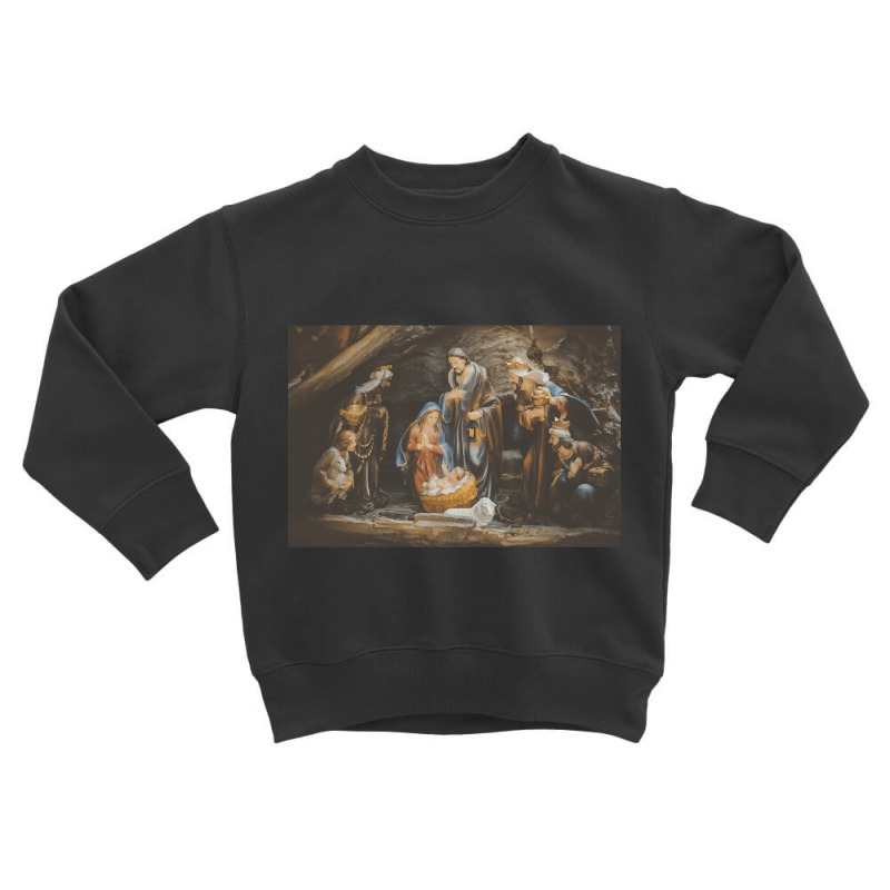 Christmas Nativity Prints, Christmas Nativity Prints Art, Christmas Na Toddler Sweatshirt by cm-arts | Artistshot