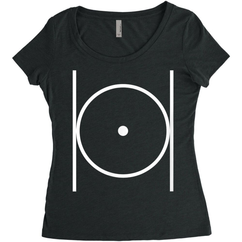 Masonic Point Within A Circle Circumpunct Parallel Lines T Shirt Women's Triblend Scoop T-shirt by cm-arts | Artistshot