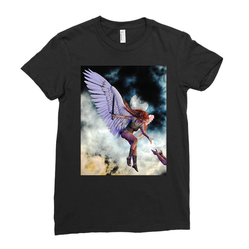 Renaissance Angel, Renaissance Angel Art, Renaissance Angel Vintage, R Ladies Fitted T-Shirt by cm-arts | Artistshot