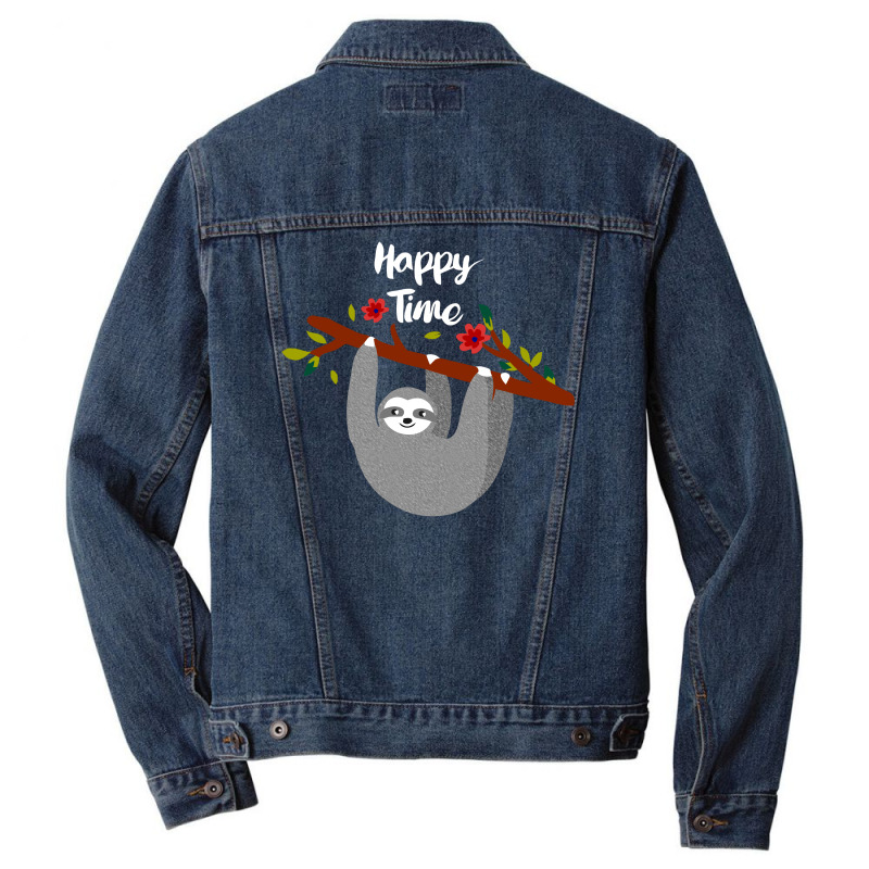 Happy Time Men Denim Jacket by PLANETSHIRTS | Artistshot