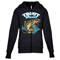 Trout Wisperer, Trout Wisperer Vintage, Trout Wisperer Art, Trout Wisp Youth Zipper Hoodie | Artistshot