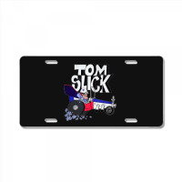 Tribute-to-jay-ward-cartoons-tom-slick-in-the-thunderbolt-grease-slapp License Plate | Artistshot