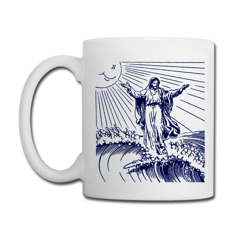 Surfing Jesus, Cool Surf Vintage, The Surfing Jesus, Surfing Jesus, Vi Coffee Mug | Artistshot