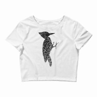 Woodpecker Distressed Print   Vintage Woodpecker T Shirt Crop Top | Artistshot