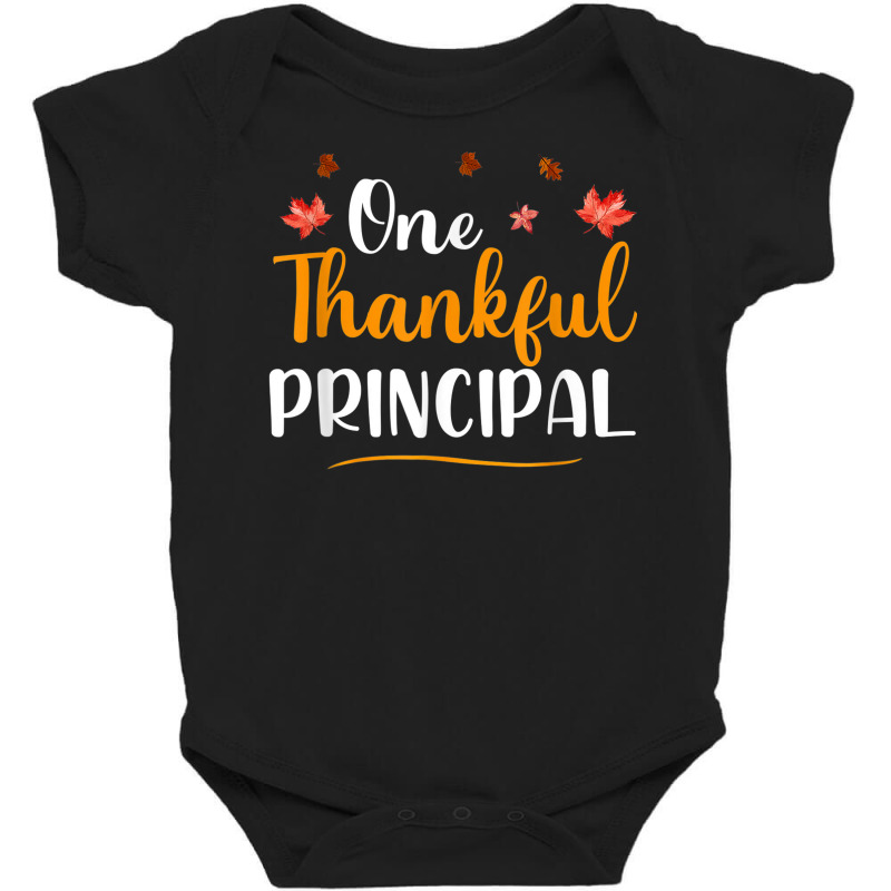 One Thankful School Principal Fall Thanksgiving Principal Baby Bodysuit by Renew | Artistshot