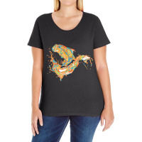 Bass Orangey, Bass Orangey Vintage, Bass Orangey Art, Bass Orangey Pai Ladies Curvy T-shirt | Artistshot