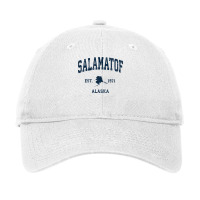 Salamatof Alaska Ak Vintage Athletic Navy Sports Design T Shirt Adjustable Cap | Artistshot