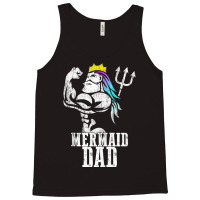 Mermaid Dad Pose Trident Merdad New Mer Dad Brother Daughter Tank Top Tank Top | Artistshot