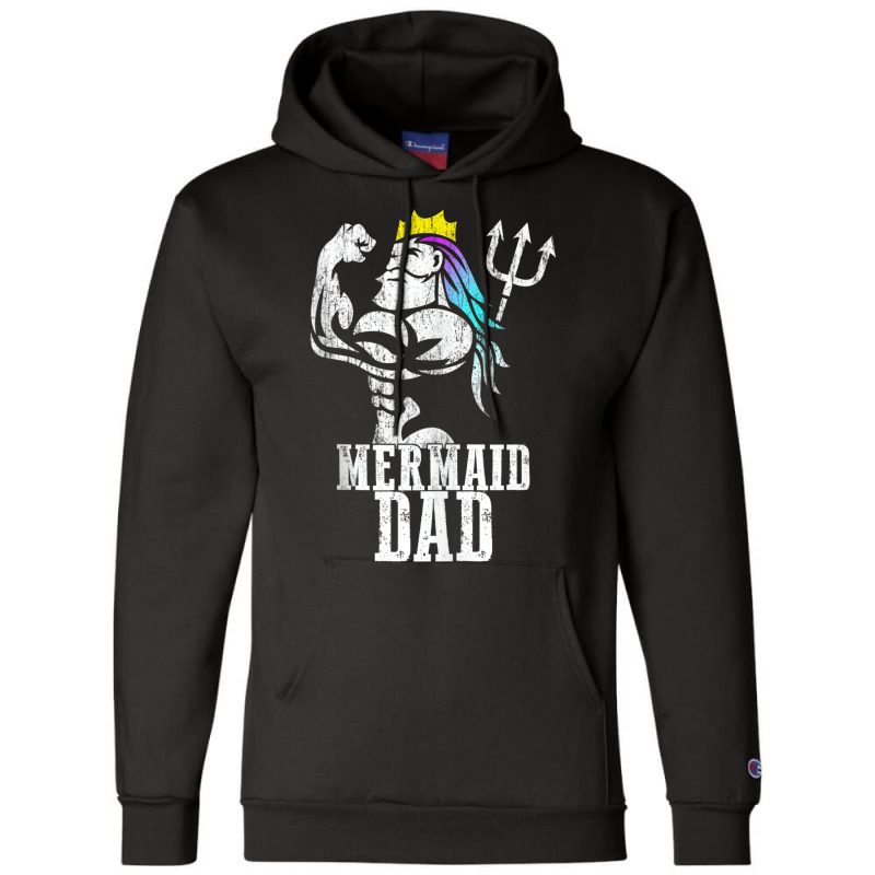 Mermaid Dad Pose Trident Merdad New Mer Dad Brother Daughter Tank Top Champion Hoodie | Artistshot