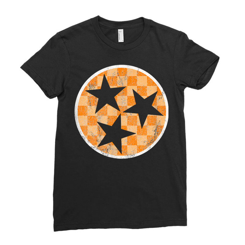 Tennessee Flag Weekend Fan Of The Vols Football Orange White T Shirt Ladies Fitted T-Shirt by cm-arts | Artistshot