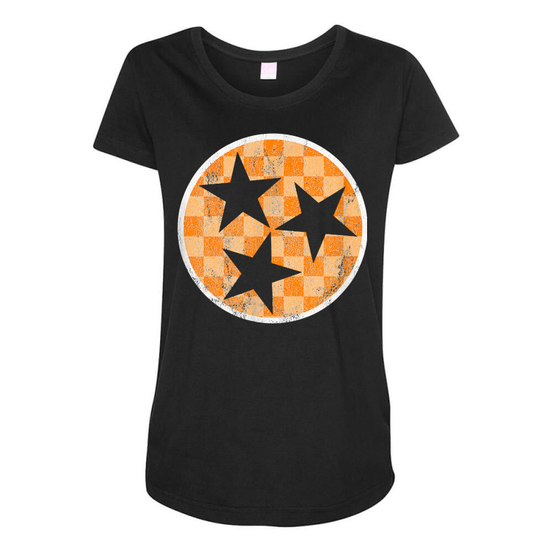 Tennessee Flag Weekend Fan Of The Vols Football Orange White T Shirt Maternity Scoop Neck T-shirt by cm-arts | Artistshot