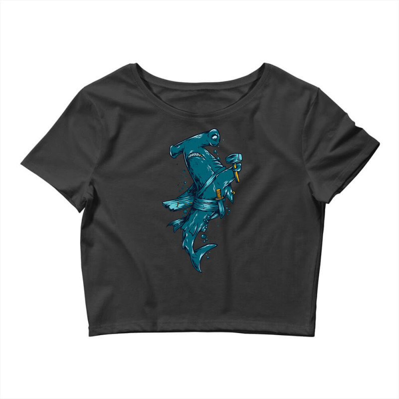 Hammerhead Shark, Hammerhead Shark Vintage, Hammerhead Shark Art, Hamm Crop Top by SHUTREI55 | Artistshot