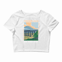 Yorkshire Dales National Park England Distressed Vintage Long Sleeve T Crop Top | Artistshot