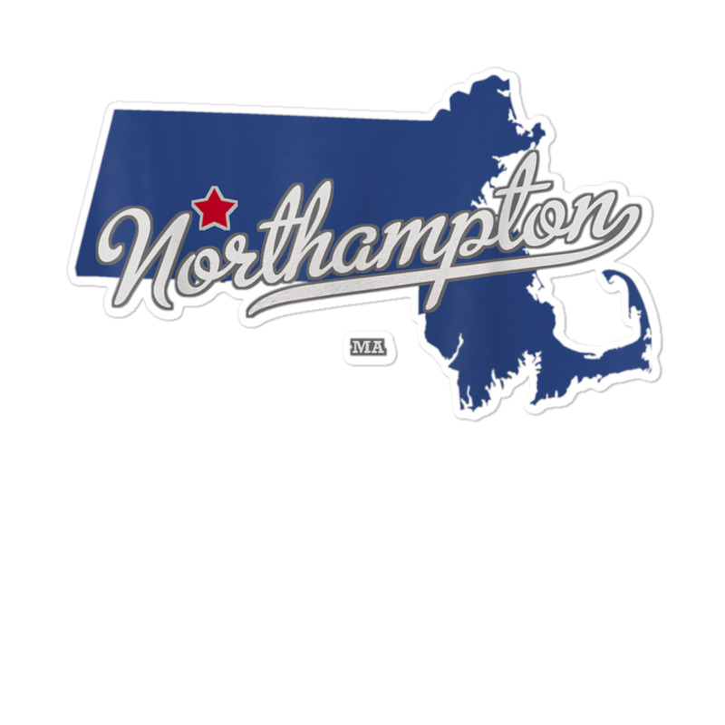 Northampton Massachusetts Ma Map Sticker | Artistshot