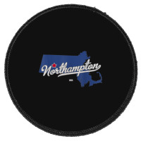 Northampton Massachusetts Ma Map Round Patch | Artistshot