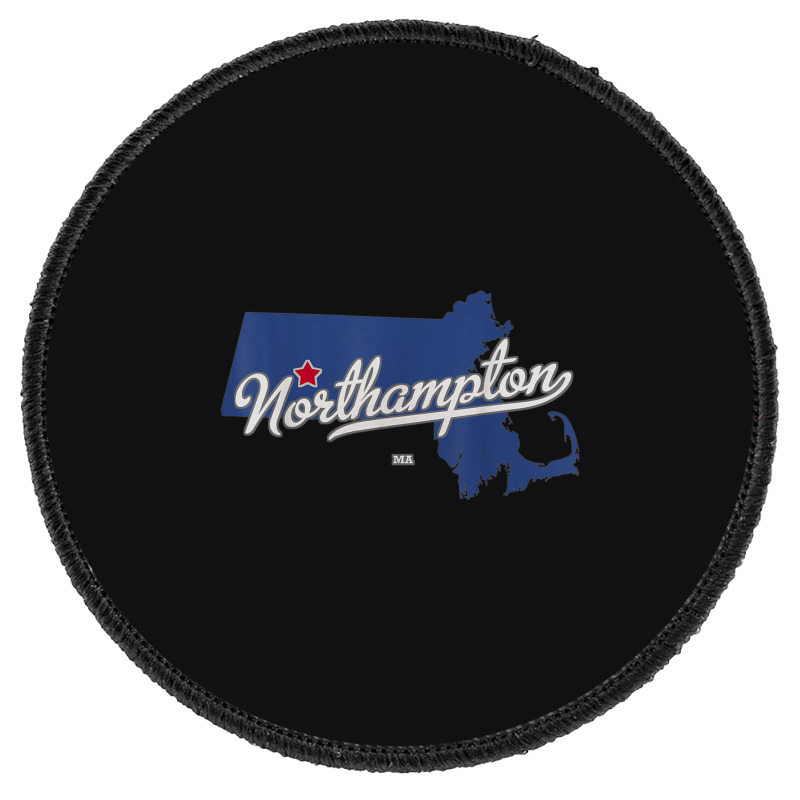 Northampton Massachusetts Ma Map Round Patch | Artistshot