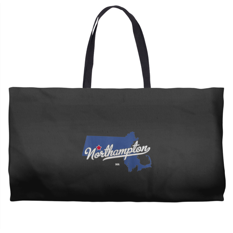 Northampton Massachusetts Ma Map Weekender Totes | Artistshot