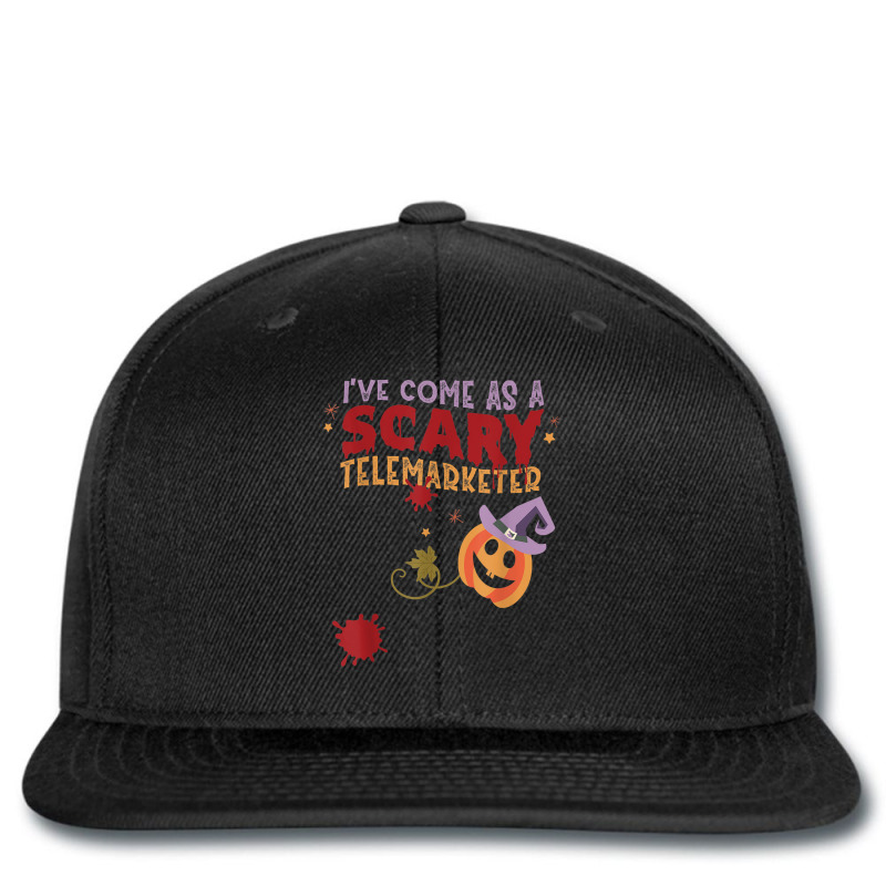 I've Come As A Scary Telemarketer Joke Halloween Costume Printed hat by Renew | Artistshot