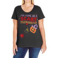 I've Come As A Scary Telemarketer Joke Halloween Costume Ladies Curvy T-shirt | Artistshot