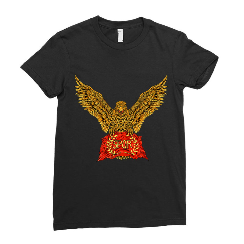 Roman Legion Eagle With Flag, Roman Legion Eagle With Flag Art, Roman  Ladies Fitted T-Shirt by cm-arts | Artistshot