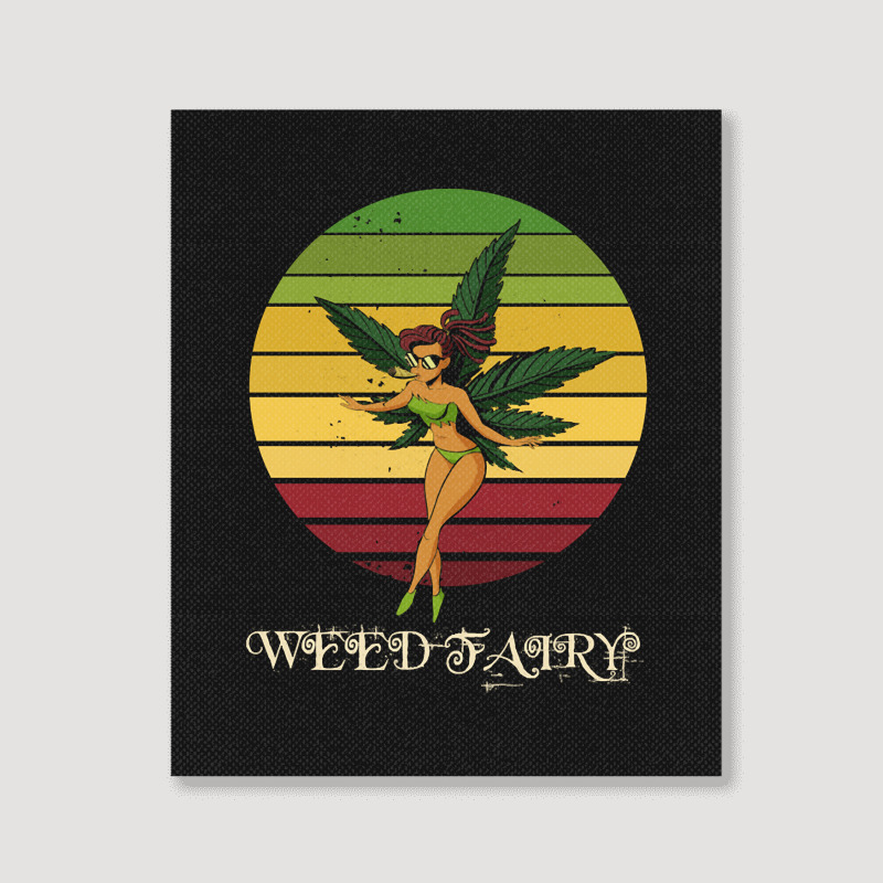 Weed Fairy, Weed Fairy Art, Weed Fairy Painting, Weed Fairy Vintage, W Portrait Canvas Print | Artistshot