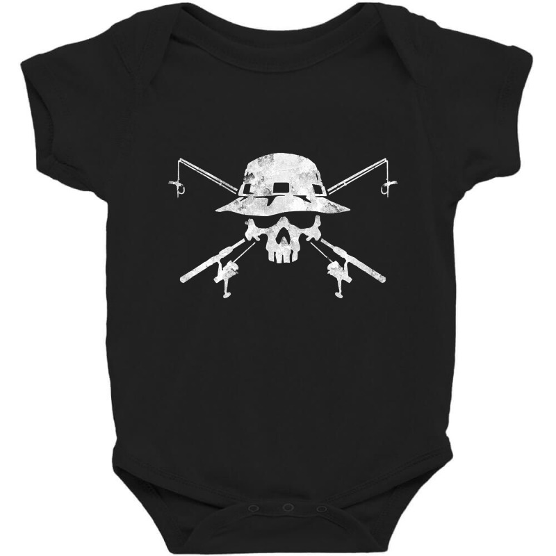 Fishing Skull, Fishing Skull Vintage, Fishing Skull Art, Fishing Skull Baby Bodysuit by SHUTREI55 | Artistshot