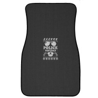 Police Navidad Funny Ugly Christmas Front Car Mat | Artistshot