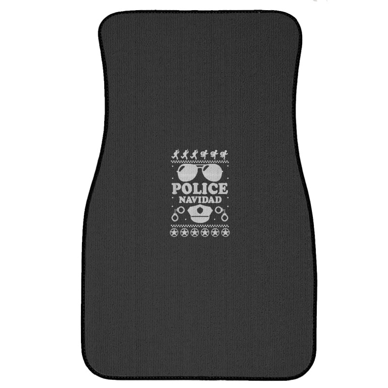 Police Navidad Funny Ugly Christmas Front Car Mat | Artistshot