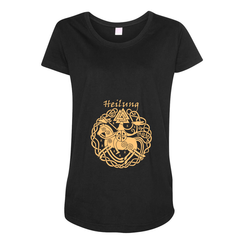 Heilung Horse Viking Warrior Mythology Maternity Scoop Neck T-shirt by KiannaLe | Artistshot