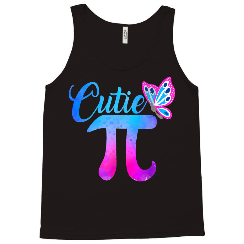 Cute & Funny Cutie Pi Math Pie Butterfly Adorable Math Pun T Shirt Tank Top | Artistshot