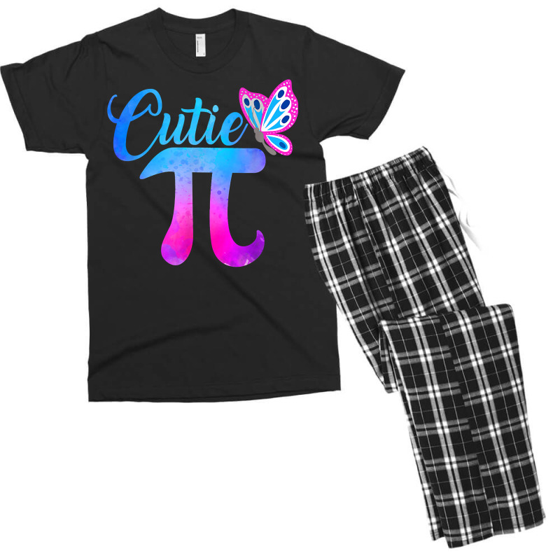 Cute & Funny Cutie Pi Math Pie Butterfly Adorable Math Pun T Shirt Men's T-shirt Pajama Set | Artistshot