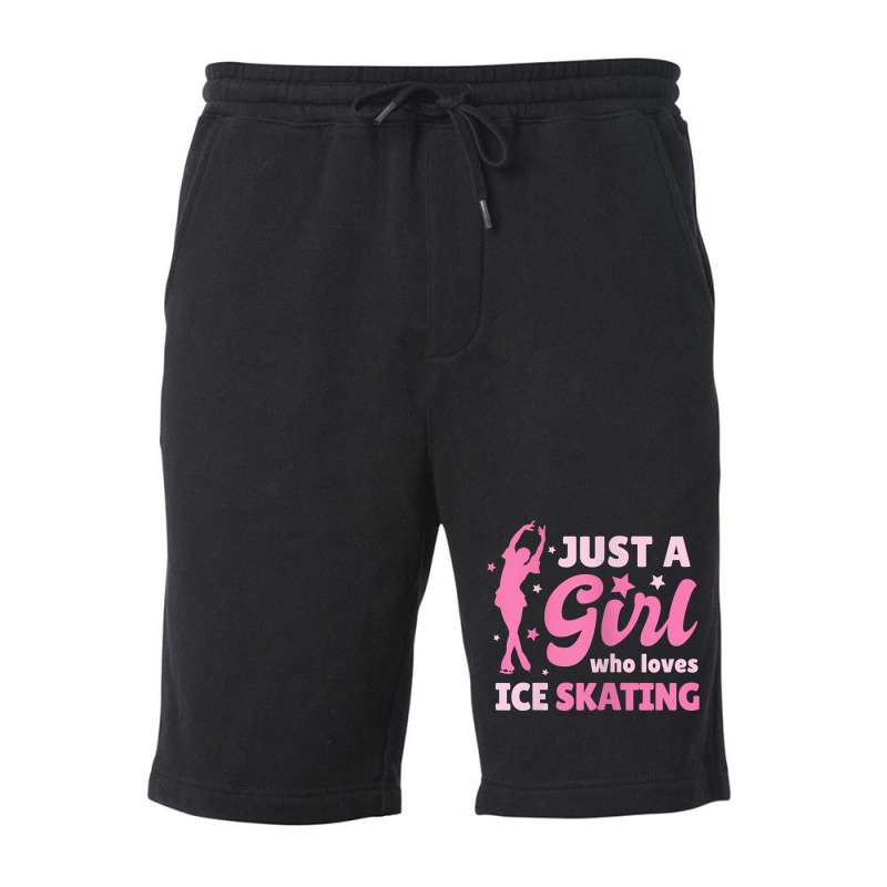 Just A Girl Who Loves Ice Skating Dance Funny Vintage Sports Fleece Short by JoolsShamel | Artistshot