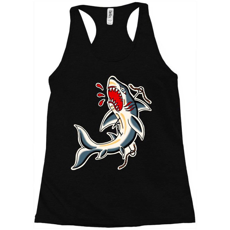 Shark Traditional, Shark Traditional Vintage, Shark Traditional Art, S Racerback Tank by SHUTREI55 | Artistshot