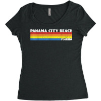 Retro 80s Panama City Beach Florida Fl Souvenir T Shirt Women's Triblend Scoop T-shirt | Artistshot