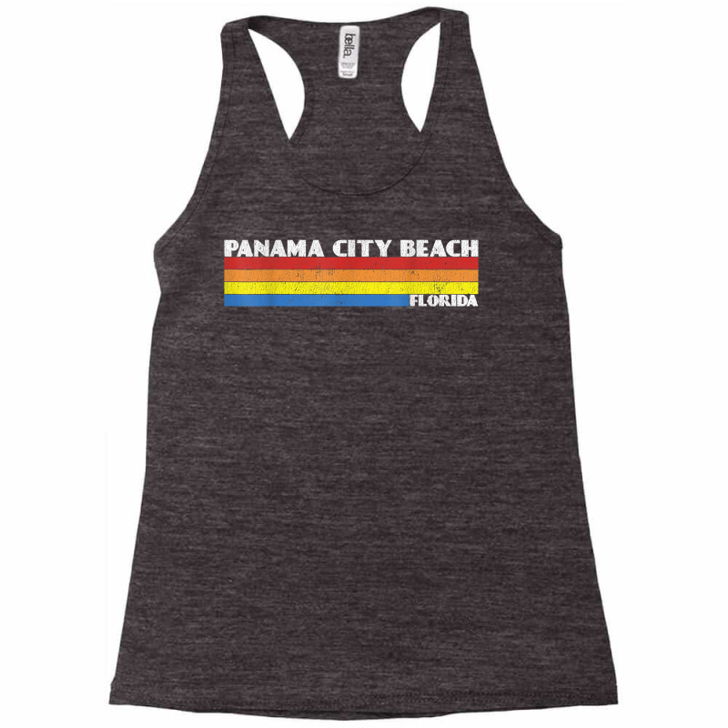 Retro 80s Panama City Beach Florida Fl Souvenir T Shirt Racerback Tank by cm-arts | Artistshot