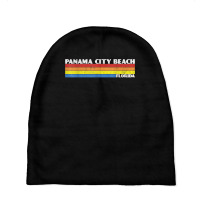 Retro 80s Panama City Beach Florida Fl Souvenir T Shirt Baby Beanies | Artistshot