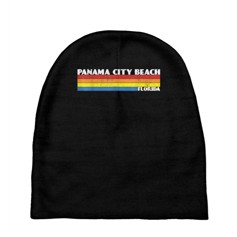 Retro 80s Panama City Beach Florida Fl Souvenir T Shirt Baby Beanies by cm-arts | Artistshot