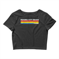 Retro 80s Panama City Beach Florida Fl Souvenir T Shirt Crop Top | Artistshot