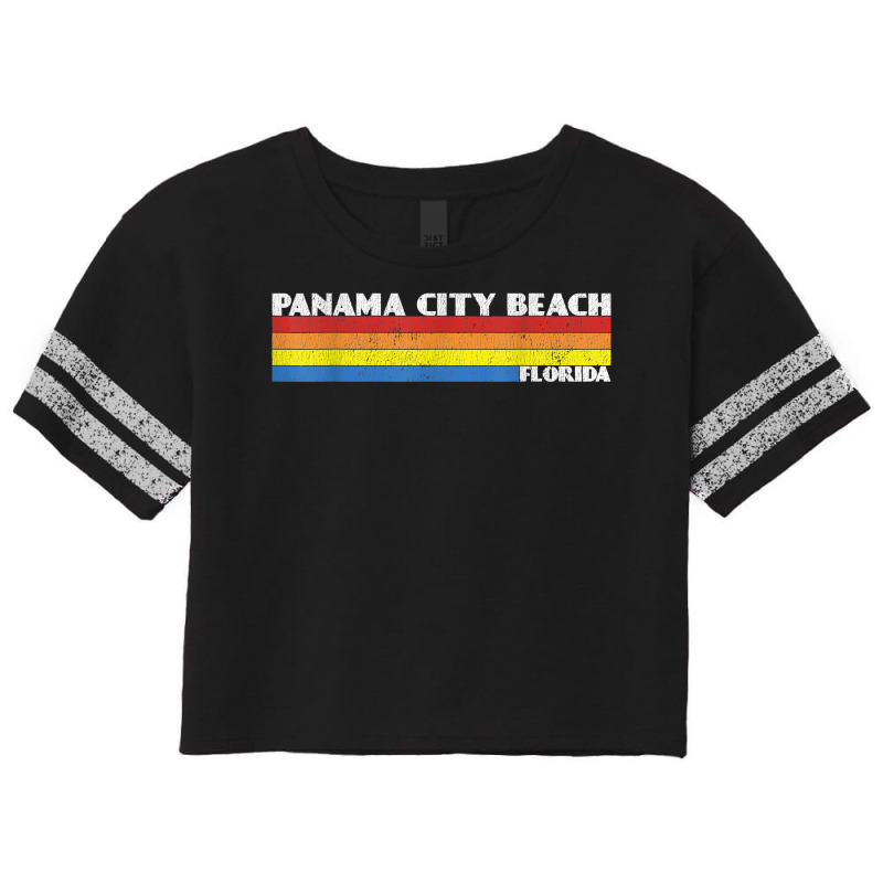 Retro 80s Panama City Beach Florida Fl Souvenir T Shirt Scorecard Crop Tee by cm-arts | Artistshot