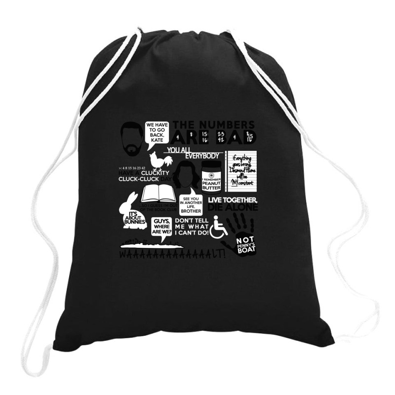 Lost Quotes Drawstring Bags | Artistshot