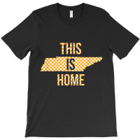 Orange White Tennessee State Outline Tennessee This Is Home T Shirt T-shirt | Artistshot