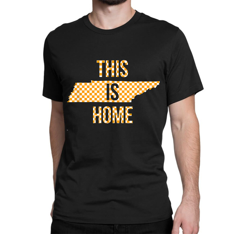 Orange White Tennessee State Outline Tennessee This Is Home T Shirt Classic T-shirt by cm-arts | Artistshot